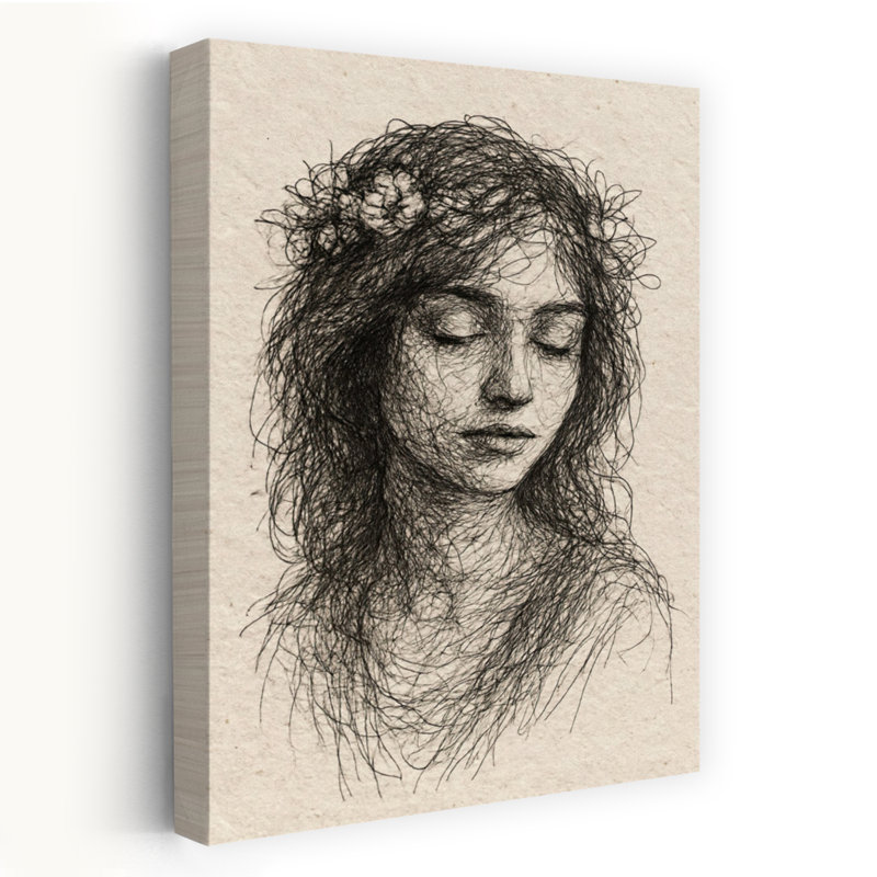 Art contemporain fleur moderne, H 60 po x l 40 po