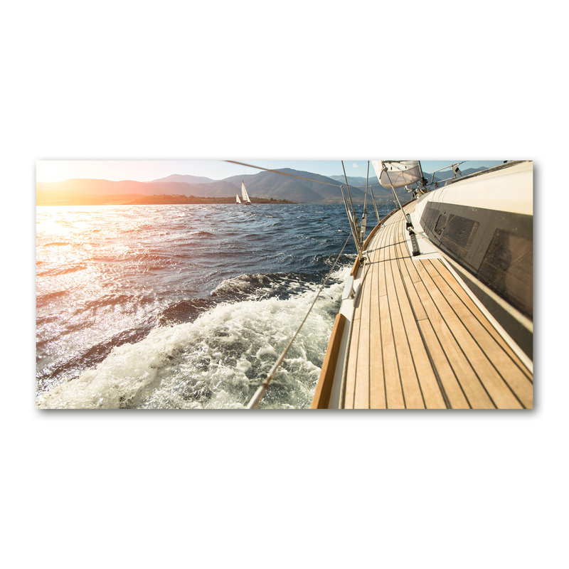 Sailboat in the Sea 1 Piece Wrapped Canvas Wall Art