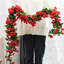 5 pièces de fleurs artificielles de 71 pouces de long en forme de vigne de bricolage pour la fête de mariage de la Saint-Valentin (ensemble de 5)-1456385730