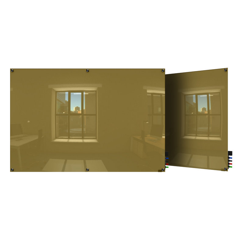 Panneau de verre magnétique mural Harmony, 48 po x 48 po, Beige