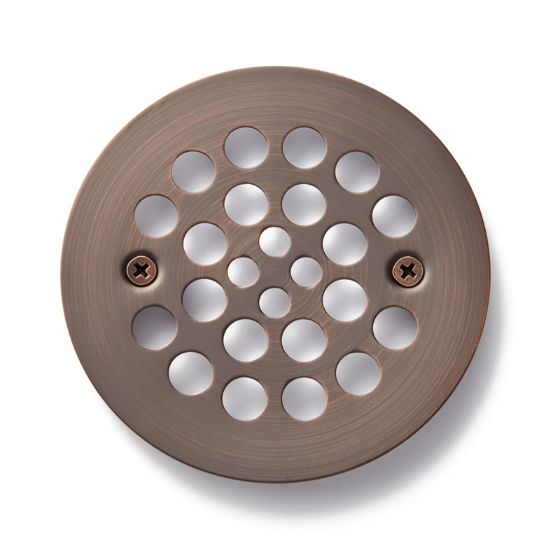 Round Shower Drain Strainer, Oil Rubbed Bronze