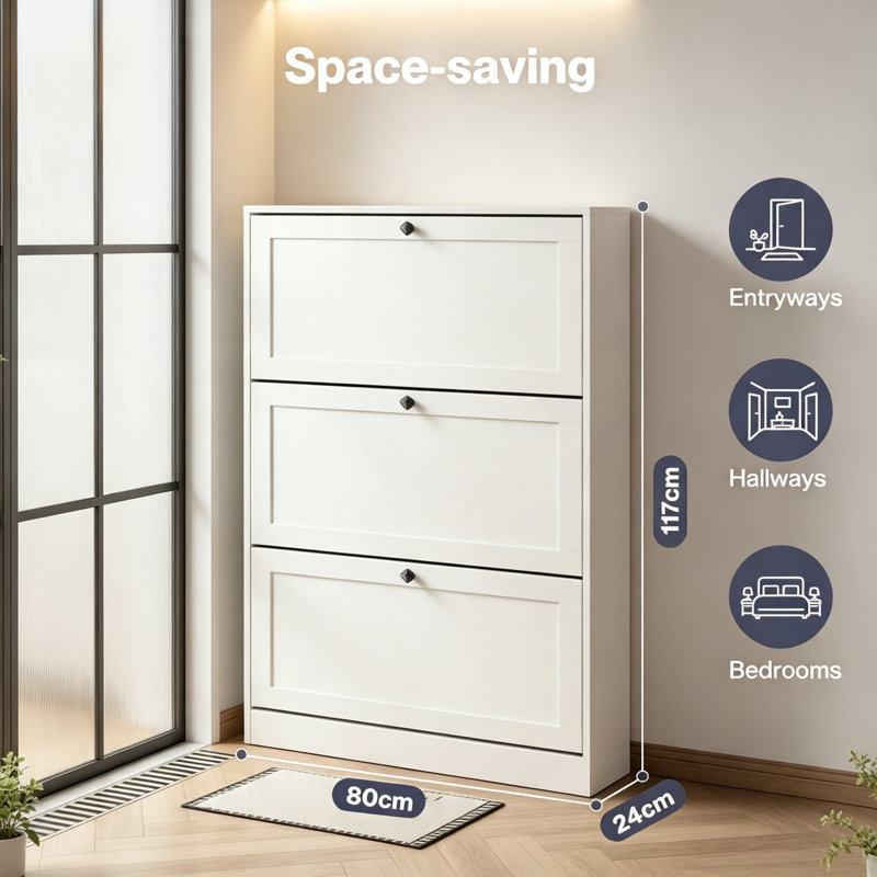 16 Pair Shoe Storage Cabinet