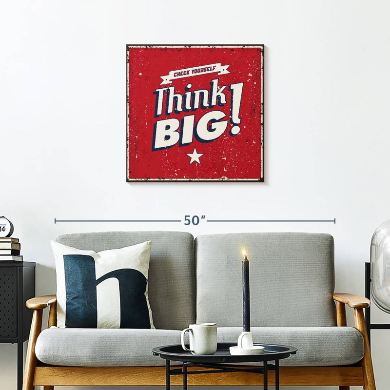 Tergel «Think Big», typographie, H 24 po x l 24 po