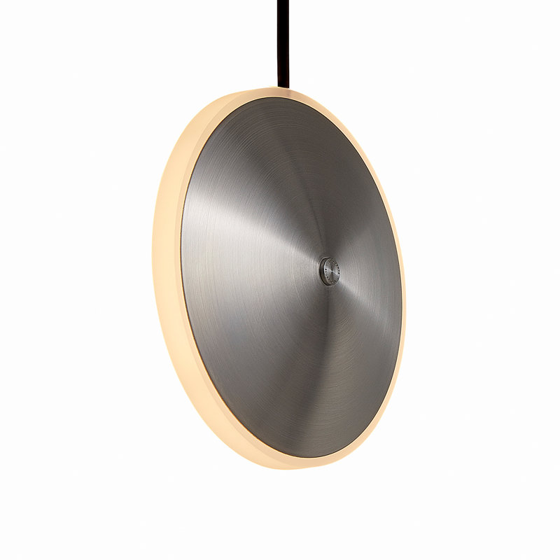 Luminaire suspendu rond en laiton filé-rond moderne, Laiton massif, H 6 po x l 6 po x P 2 po