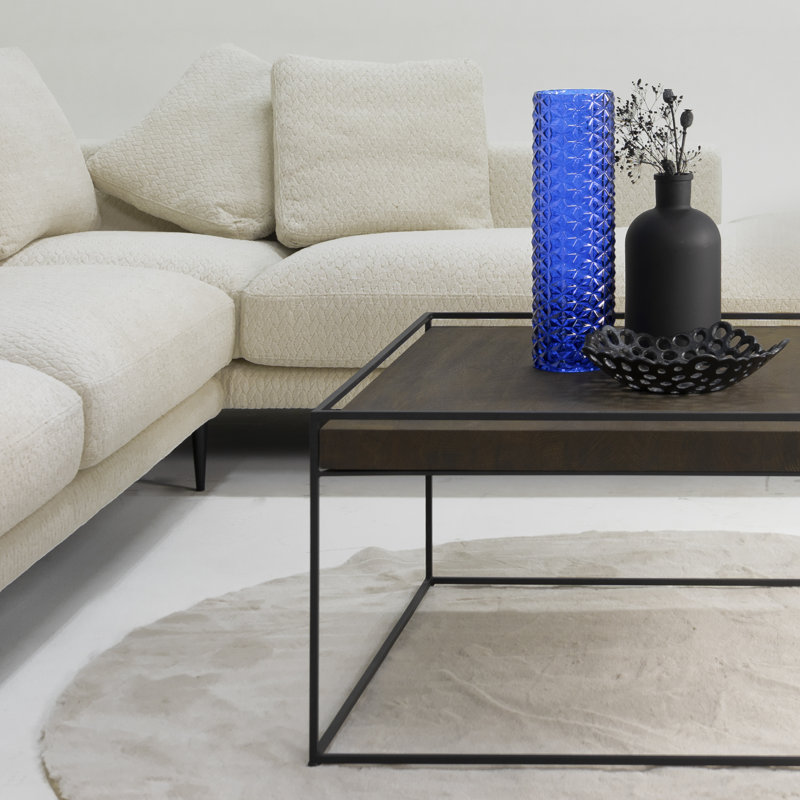 Lanette Four Leg Coffee Table, 46cm H x 80cm W x 80cm D, Walnut
