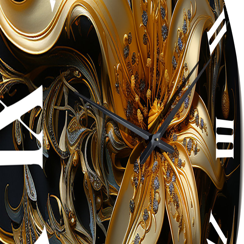 Horloge murale dorée, Très grand