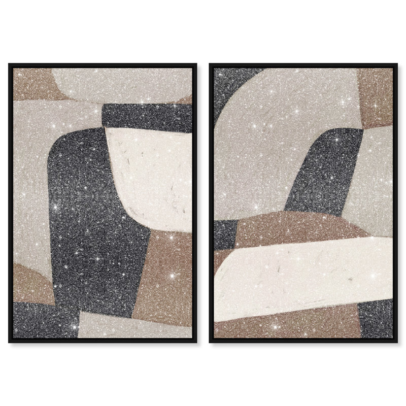 All The Way Set Set by Oliver Gal, 37"H x 55"W, Black Floater Frame