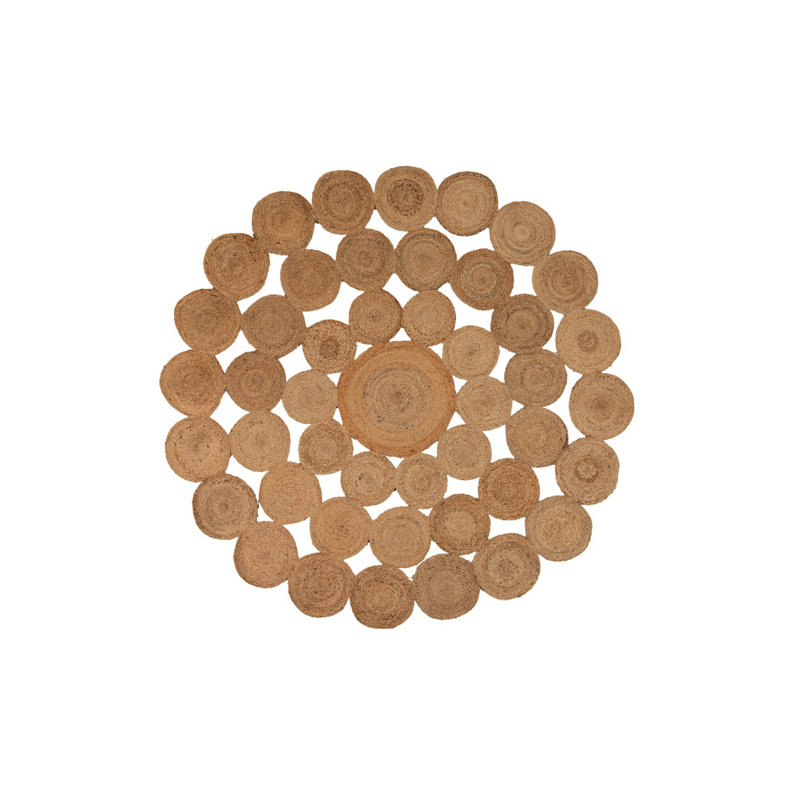 Round Solid Colour Hand Woven Area Rug, Round 200cm