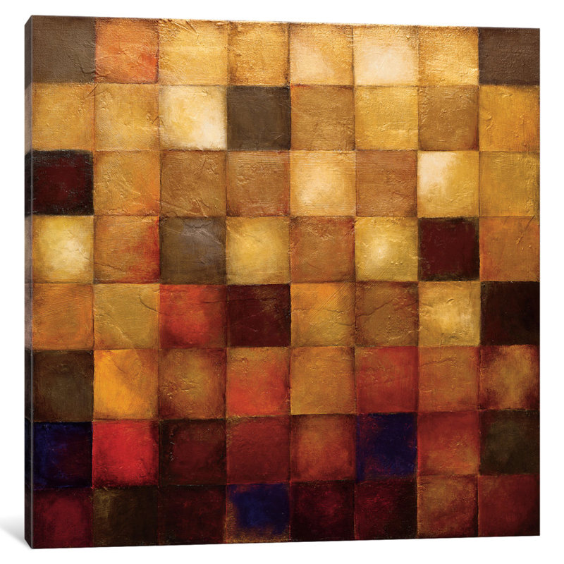 «Cerveny», reproduction d'art sur toile, H 48 po x l 48 po x P 1,5 po, Pas de tapis, Toile tendue