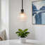 Luminaire suspendu simple avec abat-jour en verre