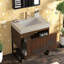 Meuble de salle de bain luxueux avec lavabo, contreplaqué durable et céramique, style moderne pour la maison