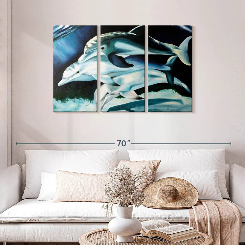 Brampt Dolphin Trio, 28" H x 45" W