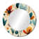 Midcentury Modern Revival - midcentury  Unique Mirror, Mid-Century Modern Large Round Wall Mirror, Printed Metal Art