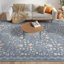 Tapis d'intérieur multicolore bleu 5 pi x 7 pi Nourison Botanical Washables-1605417552-1606399703