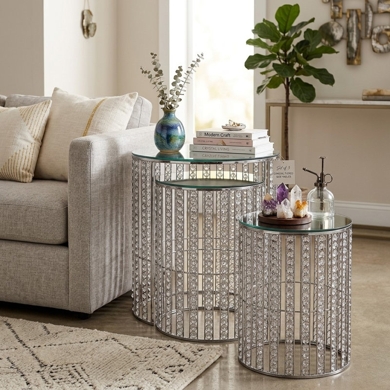 Ensemble de table de bout Donje, Argent