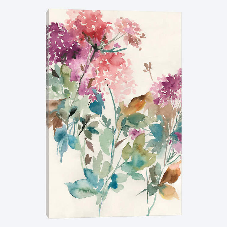 « doux hortensia ii », reproduction sur toile, H 60 po x l 40po x P 1,5 po
