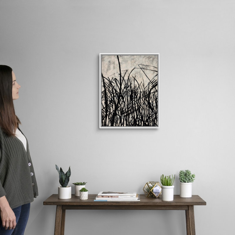 Reproduction d'art sur toile, Cadre flottant blanc, H 22 po x l 18 po x P 1,75 po