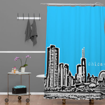 Rideau de douche simple chicago Bird Ave