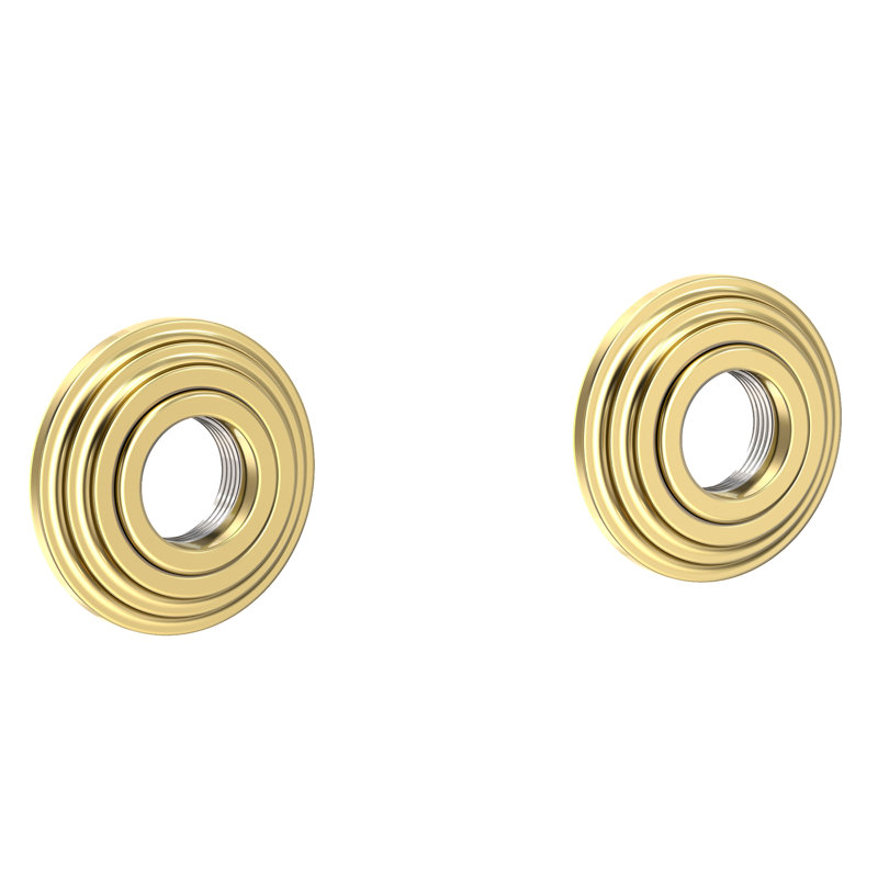 Astor Grab Bar Tube with Decorative Rings, 27" W, Forever Brass - PVD