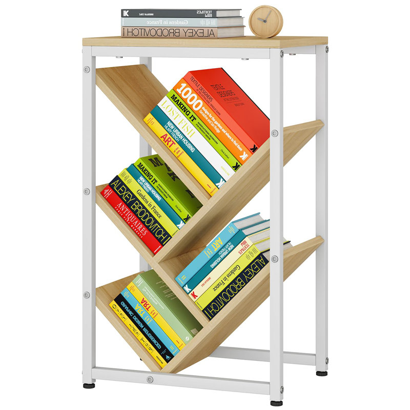 37.5cm W Metal Standard Bookcase, Natural, (5 Shelves) 64cm. H x 37.5cm. W x 23cm. D