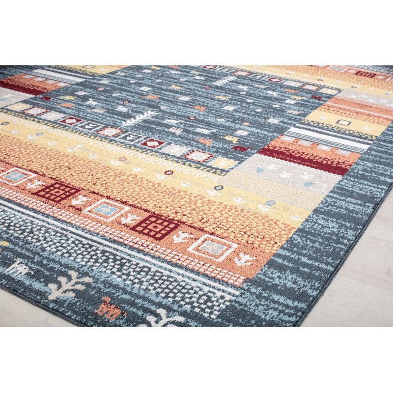 Tapis tribal Jada Jada, Rectangle 2 pi 6 po x 4 pi