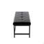 Banc en métal noir et similicuir noir-1652906746