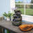  Stacked Polyresin Rocks Rustic Tabletop Fountain with LEDs