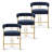 Dollie Set of 3 Upholstered Gold Chenille Solid Back Counter Stool-861838363