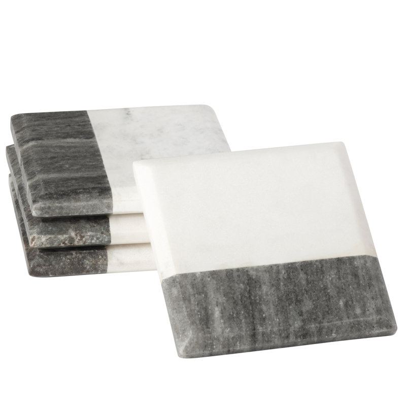 Sous-verres bicolores en marbre