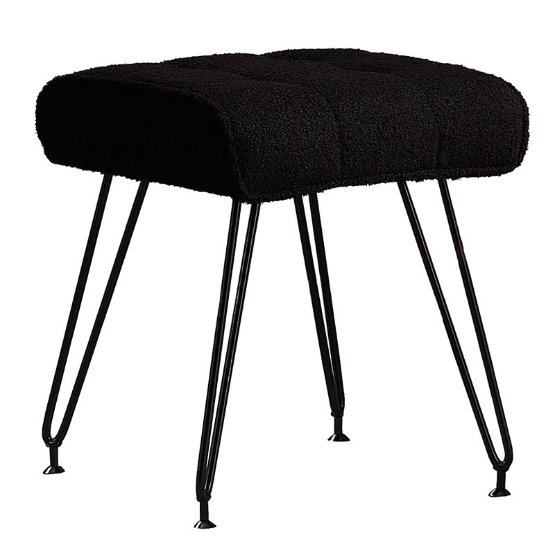 Tabouret de meuble-lavabo 17 po, Noir