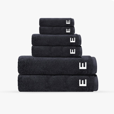 Monogrammed Cloer 6 pcs Turkish Towels Set