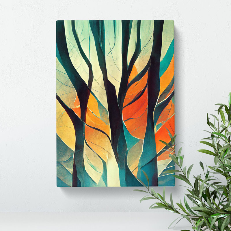 The Abstract Trees No.3 - Print, No Matte, 60cm H x 40cm W, Wrapped Canvas
