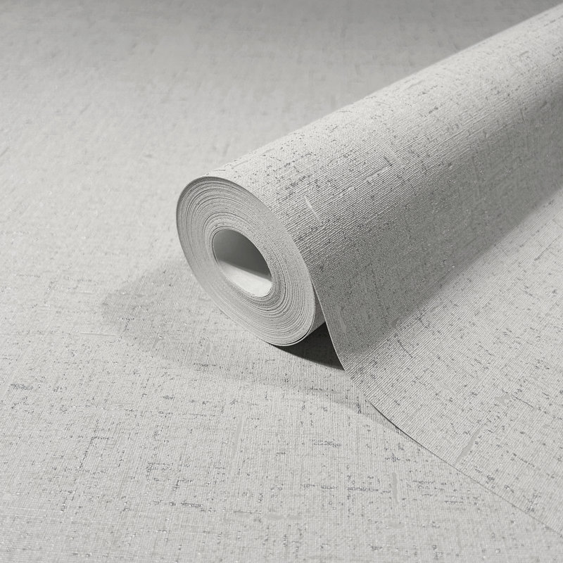 City Romance Plain Texture Wallpaper, Light Grey