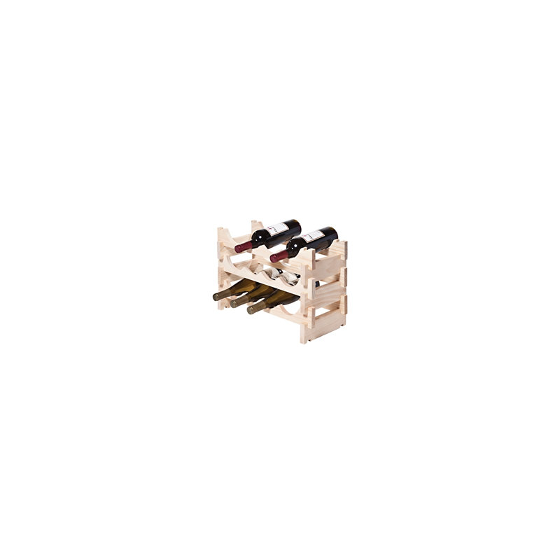 Solid Wood Floor Wine Bottle Rack, Natural