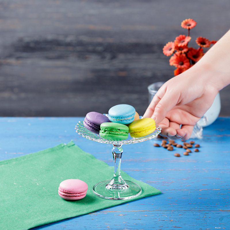 Petit plateau de service en verre pour pâtisserie