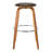 Zeno Mid-Century Modern Swivel Counter or Bar Height Backless Bar Stool in Faux Leather, Wood-28656939-63322035