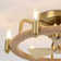 Modern 6-Light Gold Flush Mount Ceiling Fan With Remote Control