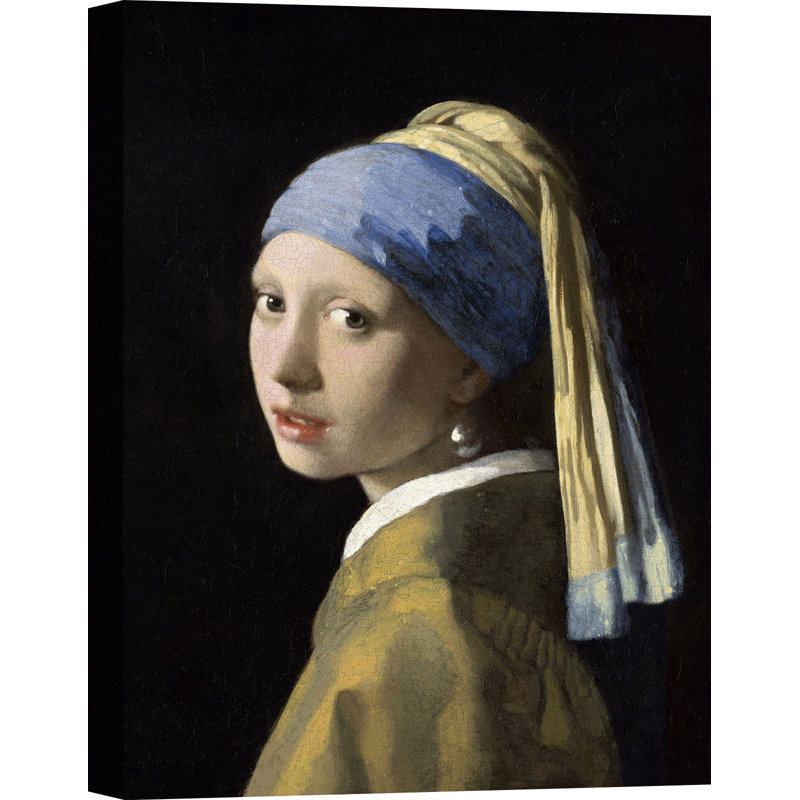 Girl With A Pearl Earring by Johannes Vermeer - Wrapped Canvas Print, 100cm H x 70cm W x 4cm D