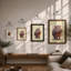 Gentle Hippopotamus Boho - Framed Print-1325450289-1325450447