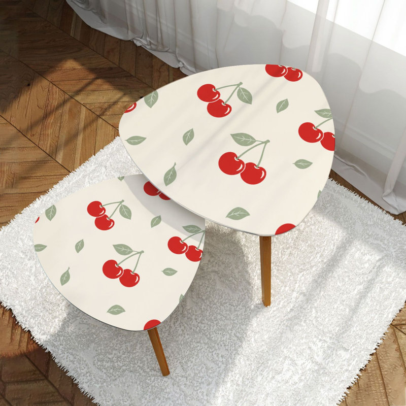 Ensemble de 2 tables basses gigognes Triangle