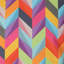 Herringbone Print Indoor-Outdoor Cushion, Multicolour