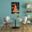 Cosmic Encounter Abstract Colorful Retro Landscape Nature Wall Art Print by Treechild - Wrapped Canvas Print-1034389927
