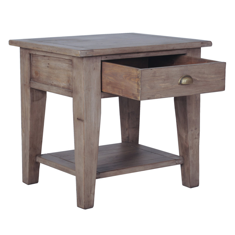 Table de bout avec rangement Zolotas, H 24,4 po x l 25,6 po x P 21,7 po
