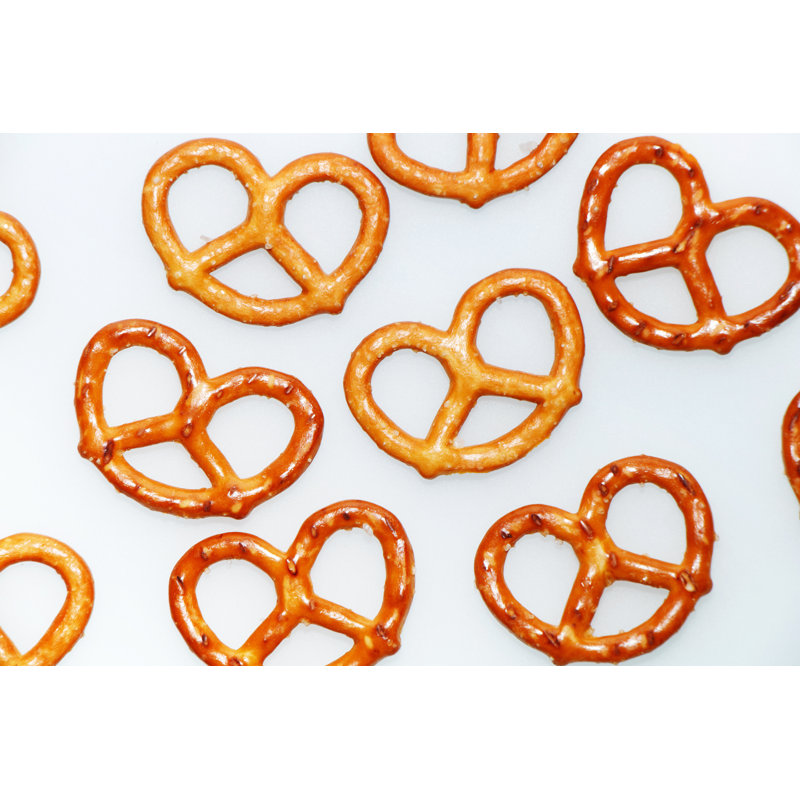 Salted Crispy Pretzels - Wrapped Canvas Print, 20cm H x 30cm W x 3.8cm D