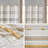 Cotton Stripe Printed Shower Curtain With Tassel