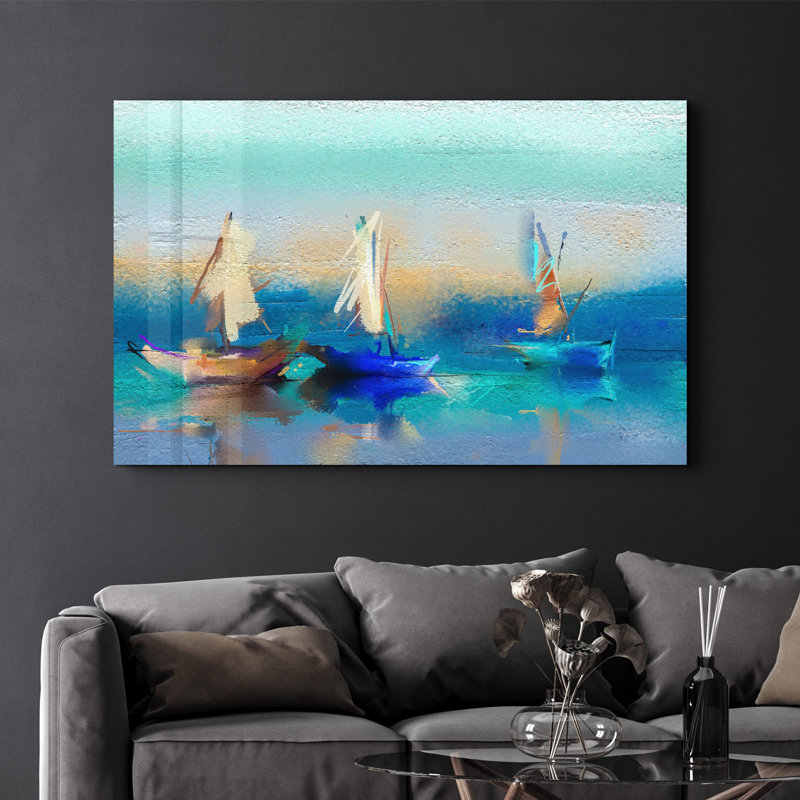 Lekeya Elegant Tempered Glass Wall Art Painting, 13.8 x 21.7 inches | 100% Tempered Glass, Thickness: 0.16 inches | UV Printed for Vibrant Colors | Perfect for Home Decor, Living Room, & Office Spaces