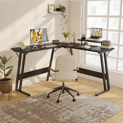 Modular L-Shaped Steel Computer Desk