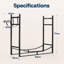 84cm W Metal Log Rack