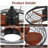 20" Cage 5-Blade Woodgrain Three-Color Variable Light Ceiling Fan with Remote Control
