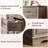 6 Drawer Dresser for Bedroom - 47" Wide Double Chest of Drawers, Vintage Drawers Organizer for Living Room, Hallway, Entryway, Grey